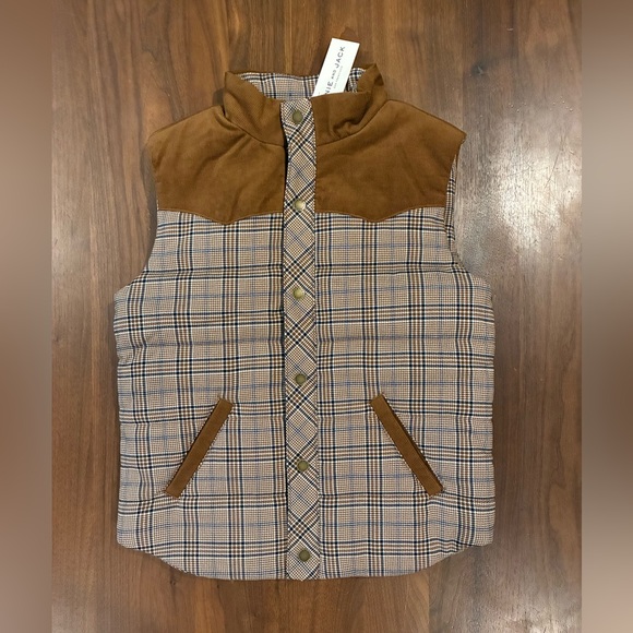 NWT- The Western Plaid Vest by Janie and Jack (Size 7-8) - Picture 3 of 7